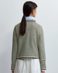 Cotton Striped Long Sleeve T-Shirt