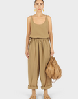 Balloon Pant - Khaki Parchment Poplin