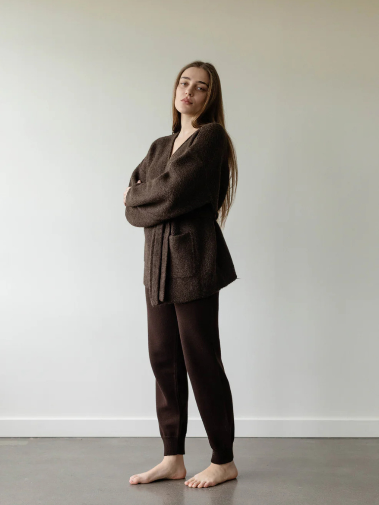 Felted Sweater Coat - Walnut