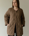 Quilted Coat - Cocoa