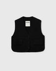 Cotton Pocket Waistcoat - Black