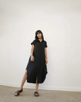 Mandu Dress - Black Linen