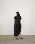 Mandu Dress - Black Linen