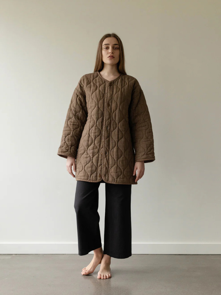 Quilted Coat - Cocoa