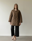 Quilted Coat - Cocoa