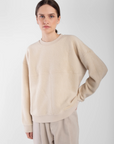 Cream Brushed Terry Sweatshirt