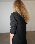 Nadine Blazer - Black Linen