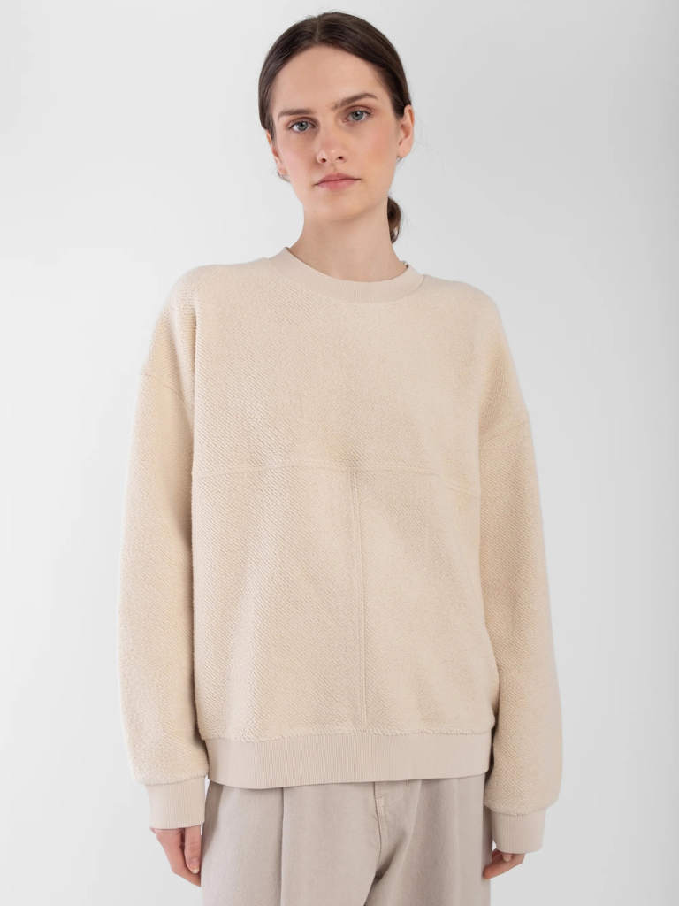 Cream Brushed Terry Sweatshirt