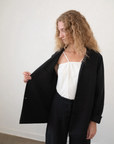 Nadine Blazer - Black Linen