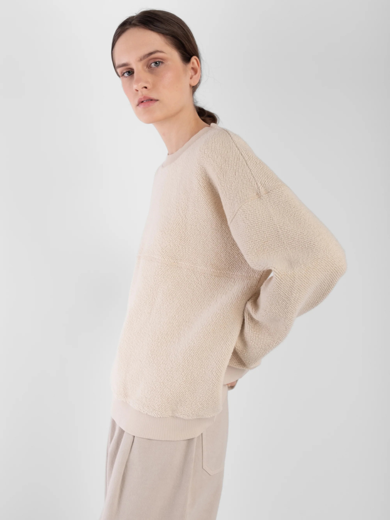 Cream Brushed Terry Sweatshirt