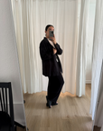 Nadine Blazer - Black Linen