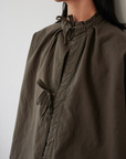 Drawstring Jacket - Suede Cotton Twill