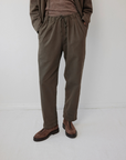 Drawstring Trouser - Suede Cotton Twill