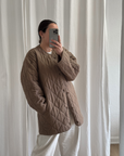 Quilted Coat - Cocoa