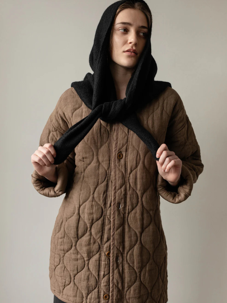 Quilted Coat - Cocoa