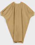 Button Front Kaftan - Khaki Parchment Poplin